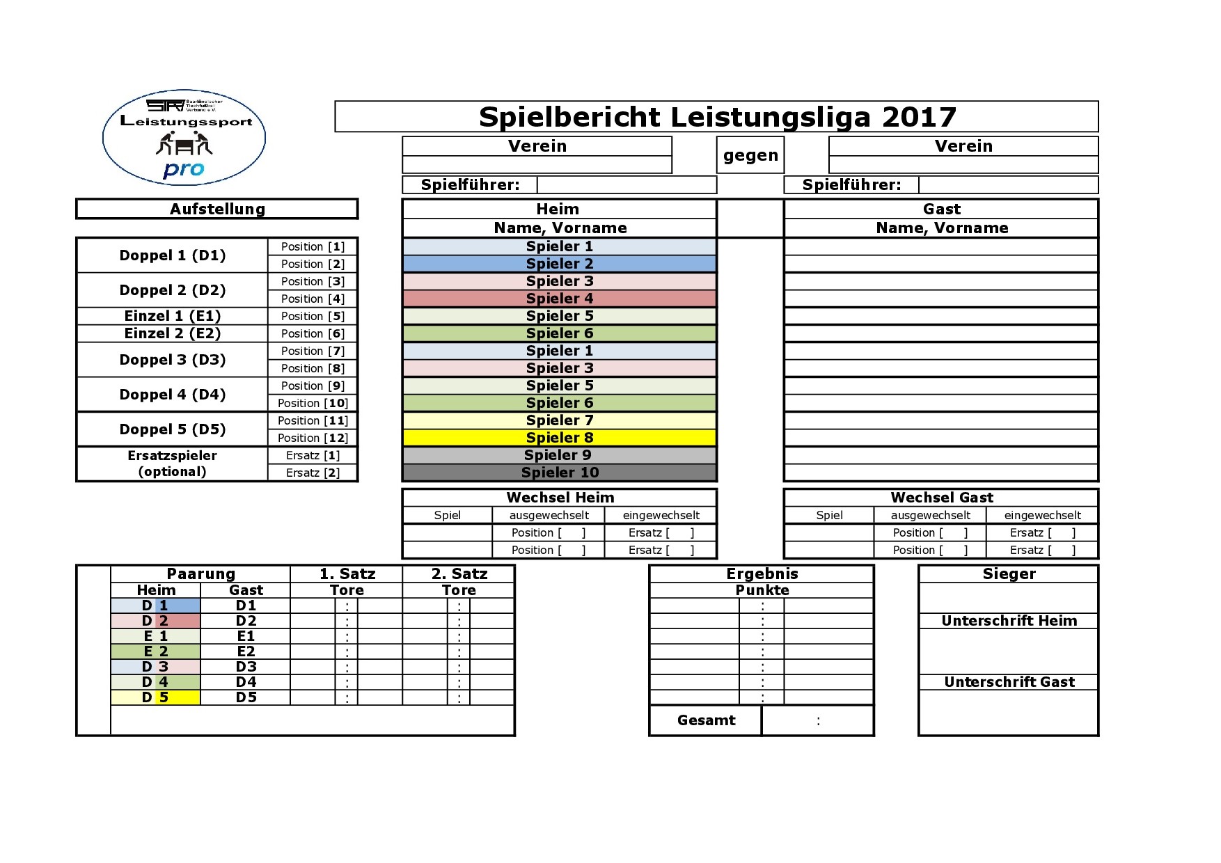 Spielplan Leistungsliga 2017 Beispiel