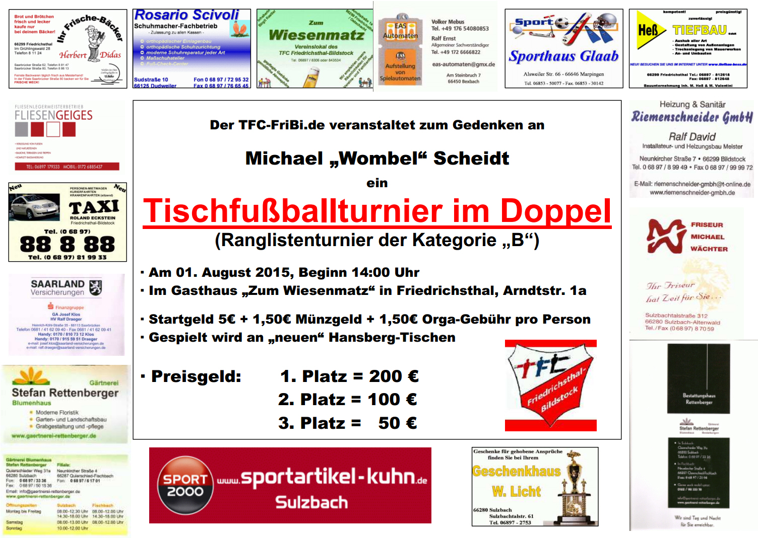 Turnier TFC FriBi 01.08.2015