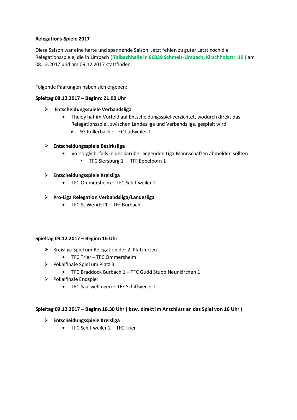 Relegationsspiele 2017